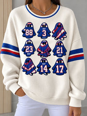 Women's Football Lover Buffalo Art Printed Sweatshirt