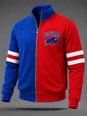 Men's Football Lover Buffalo Print Casual Top