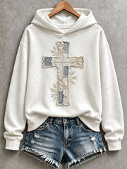 Women's Christian Art Cross Hoodie