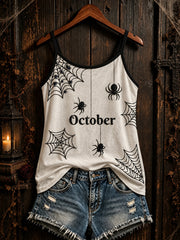 Women's Halloween Gothic-style patterned casual  vest