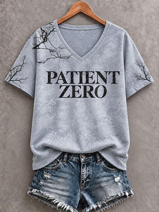 Women's Music Lover Patient O Prrinted T-shirt