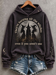 Women's Music Lover Halloween Art Prrinted Hoodie