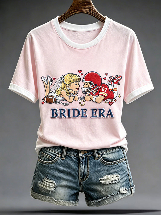Women's Wedding Bride Era 8789 Art Printed T-shirt