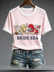 Women's Wedding Bride Era 8789 Art Printed T-shirt