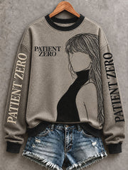 Women's Music Lover Patient O Prrinted Sweatshirt