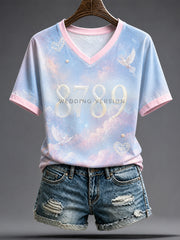 Women's Wedding Bride Era 8789 Art Printed T-shirt