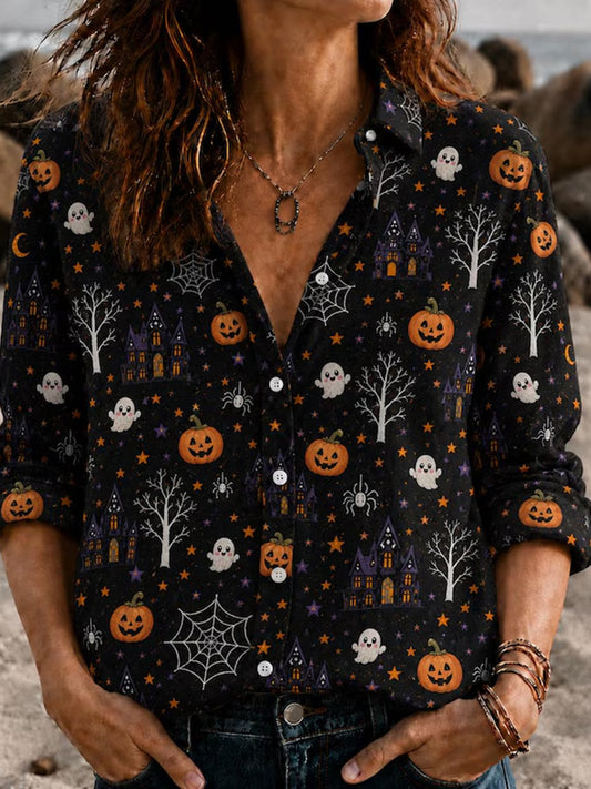 Women's  Halloween Ghost Pumpkin Shirts
