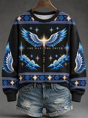 Women's Faith Print Casual Sweatshirt