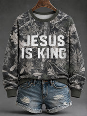 Women's Faith Print Casual Sweatshirt