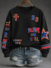 Women's Faith Print Casual Sweatshirt
