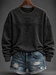 Women's Faith Print Casual Sweatshirt