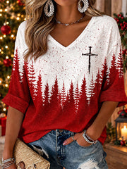 Women's Christmas Faith Casual T-shirt