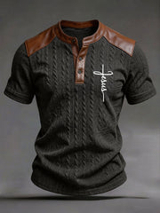 Men's Cross Print Casual T-Shirt