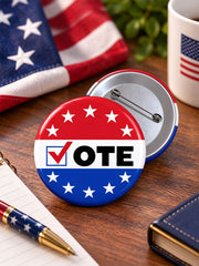 "Vote"  Brooches