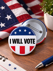 "I Will Vote " Brooches