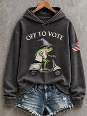 Women's VOTE Print Casual Hoodie