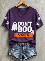 Women's "Don't Boo, Vote" V-neck T-shirts