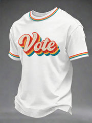Men's VOTE Print Casual T-Shirt