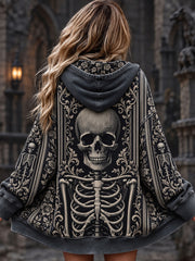 Women's Halloween Skeleton Print Jacket