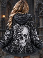 Women's Halloween Skull Print Jacket