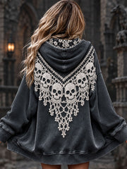 Women's Halloween Skull Print Jacket