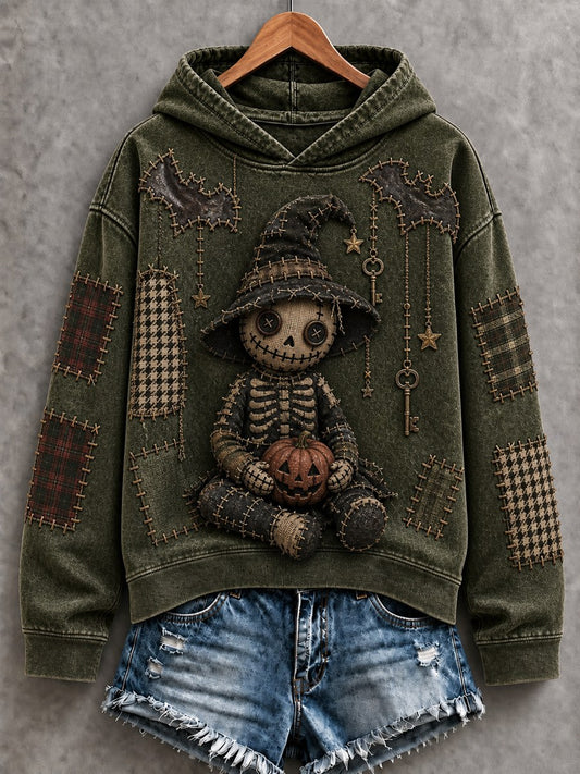 Women's Halloween Creepy Dolls Print Casual Regular Sweatshirt