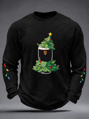 Men's Christmas Stout Waffle Long Sleeve T-Shirt
