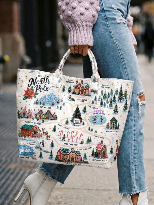Women's Snow Village Handbag