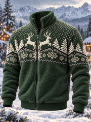 Men's Christmas Norwegian sweater pattern Flannel Jacket