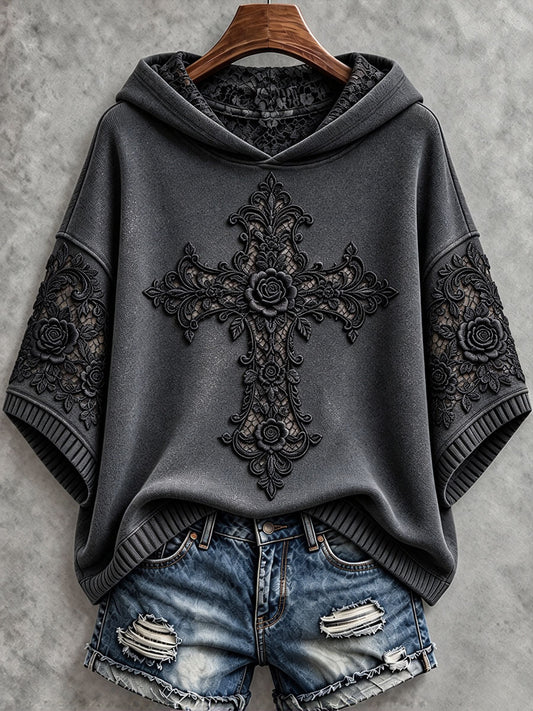 Women's Gothic Cross Christian Hoodies