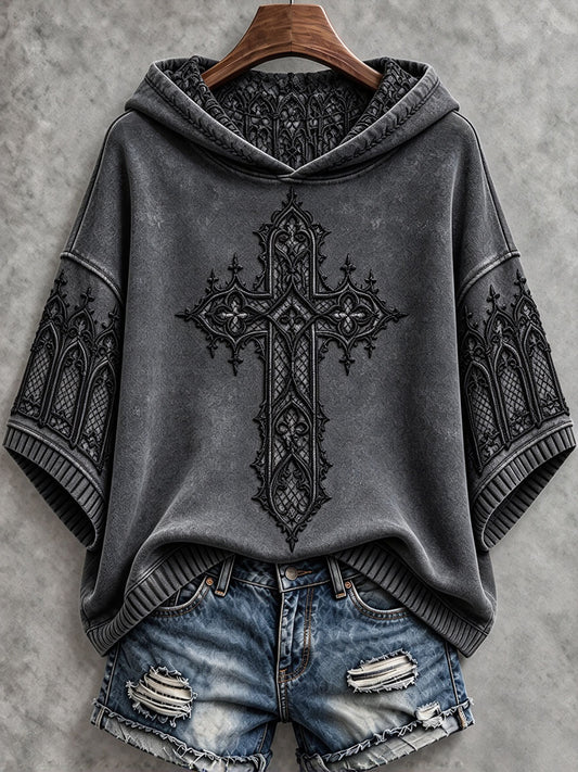 Women's Gothic Cross Christian Hoodies