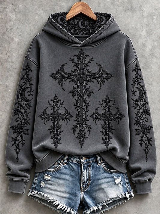 Women's Gothic Cross Christian Hoodies