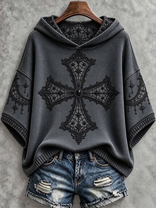 Women's Gothic Cross Christian Hoodies