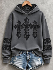 Women's Gothic Cross Christian Hoodies