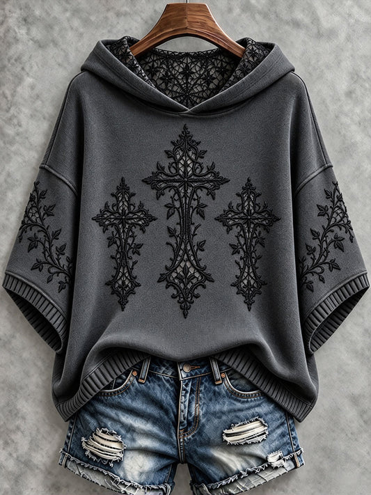 Women's Gothic Cross Christian Hoodies