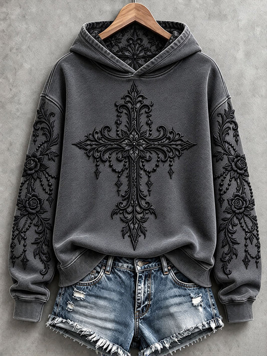 Women's Gothic Cross Christian Hoodies
