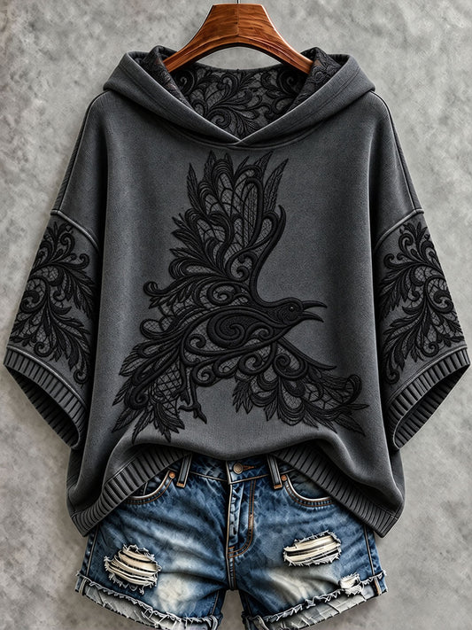 Women's Gothic Halloween Crow Hoodies