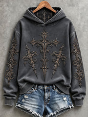 Women's Gothic Cross Christian Hoodies