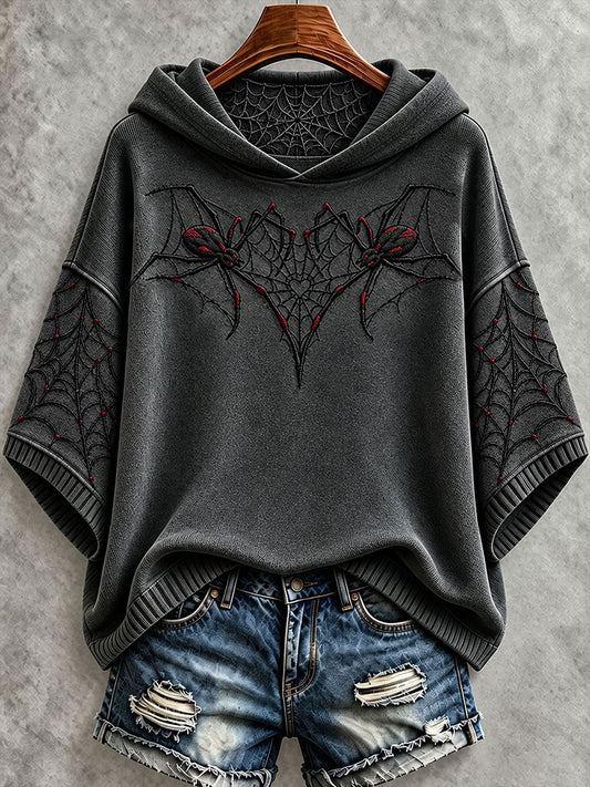 Women's Gothic Halloween Spider Hoodies