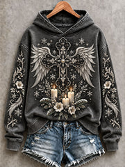 Women's Gothic Christmas Cross Hoodies