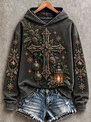Women's Gothic Christmas Cross Hoodies