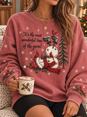 Women's Merry Christmas Art Printed Sweatshirt