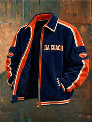 Men's Football Gameday Gift For Football Fans Corduroy Jacket