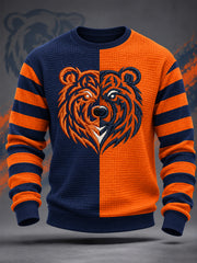 Men's Football Gameday Gift For Football Fans Casual Waffle Sweatshirt