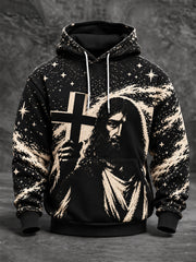Men's Faith Oversized Drop-Shoulder Hoodie with Pockets