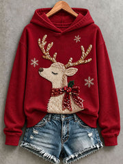 Women's Christmas Reindeer Hoodie