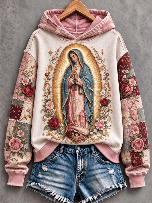 Women's Feast of Our Lady of Guadalupe art Printed Regular Sweatshirt
