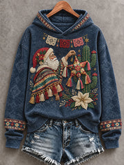 Women's Mexico Merry Christmas Art Printed Hoodie