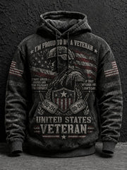 Men's Veterans Day Printed Hoodie