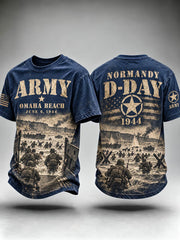Men's Vintage Veterans Day Art Print Tee